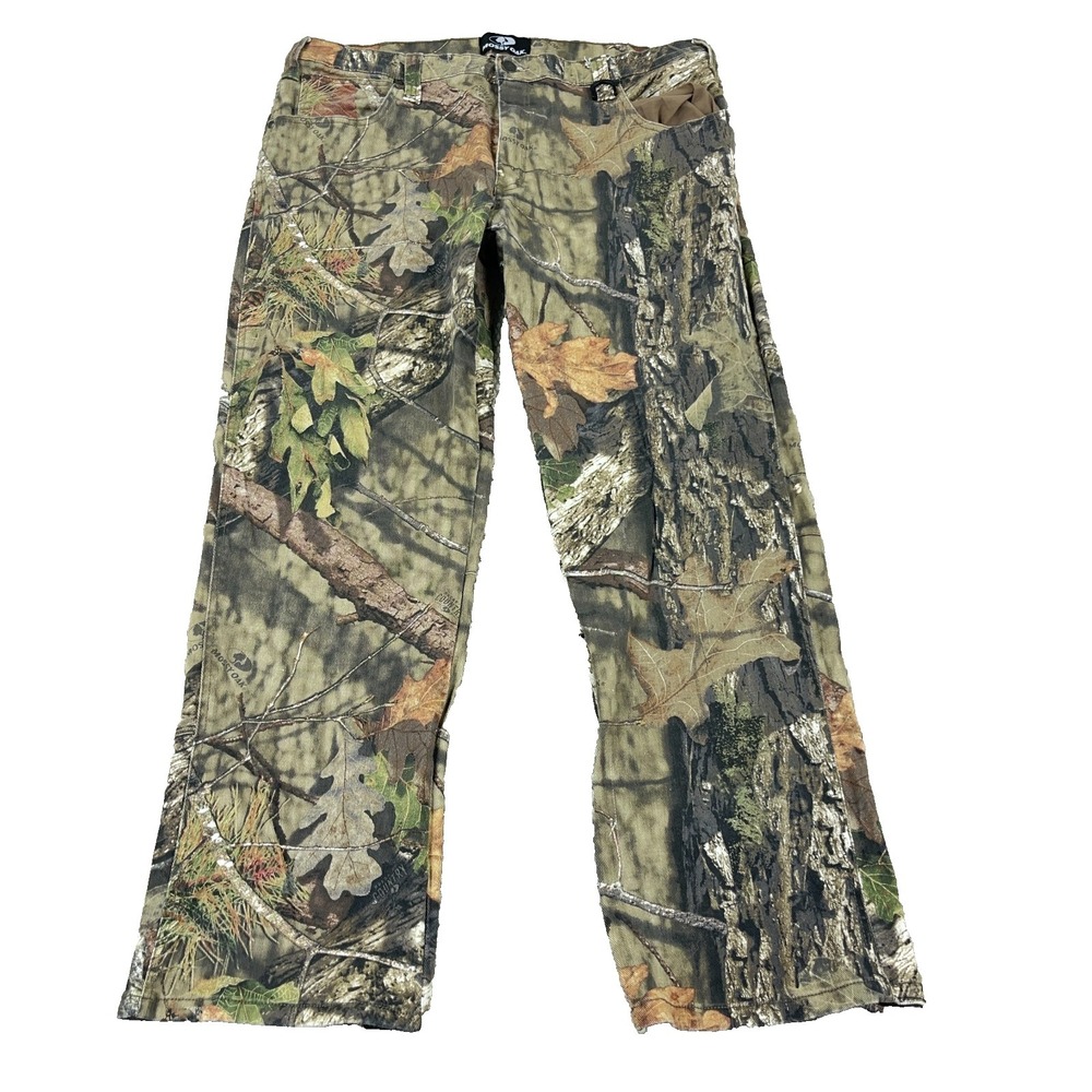 Vintage Mossy Oak Camo Jeans Men 38x32 Break Up Straight Leg Pants Y2K Skate A67